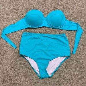 Orchid Label high waisted two piece swimsuit